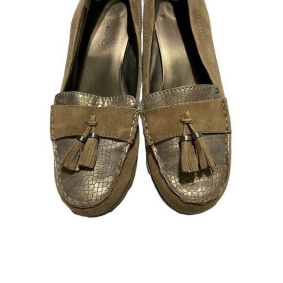 Bandolino Womens Brown Leather & Suede Tassel Loafers Size 11 - Picture 6 of 7